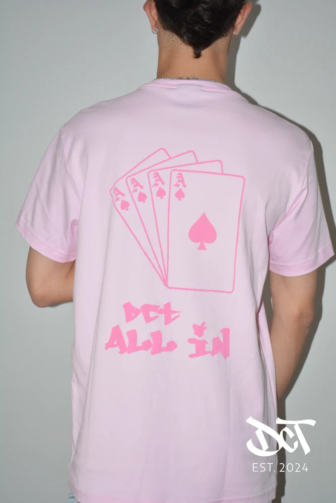 Poleras Algodón Pima As de Picas Rosada| dctestablished.cl