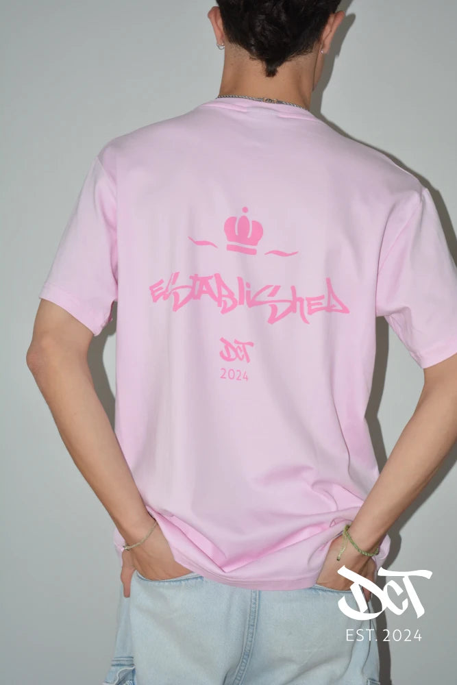 Polera Algodón Corona Rosa Fantasia Trasera | dctestablished.cl