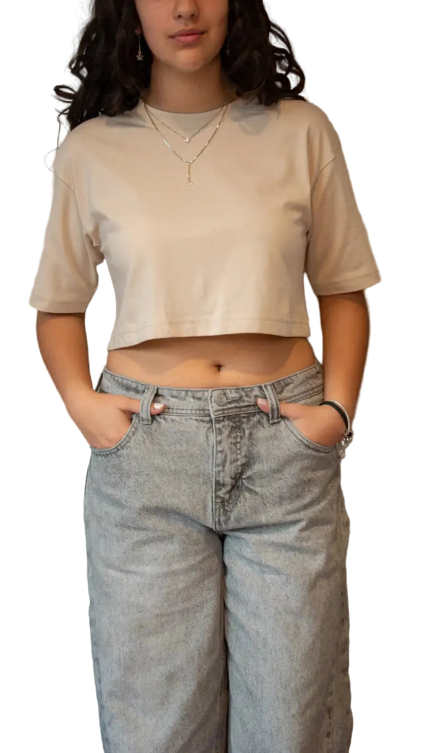 POLERA CROP TOP ALGODON PERUANO