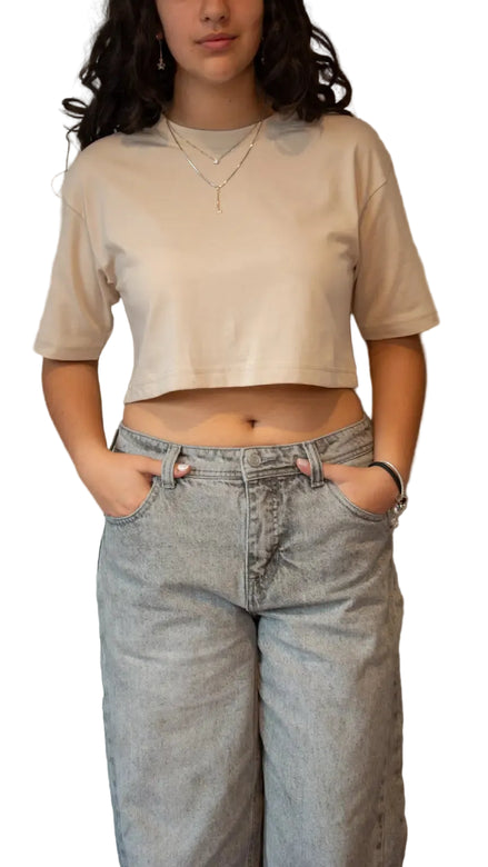 POLERA CROP TOP ALGODON PERUANO