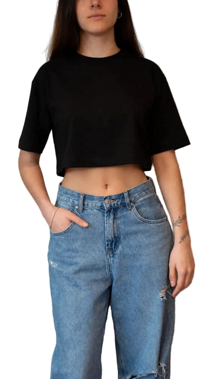 POLERA CROP TOP ALGODON PERUANO