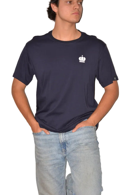 POLERA ALGODON PERUANO GAMUZADA DISEÑO DELANTERO CORONA