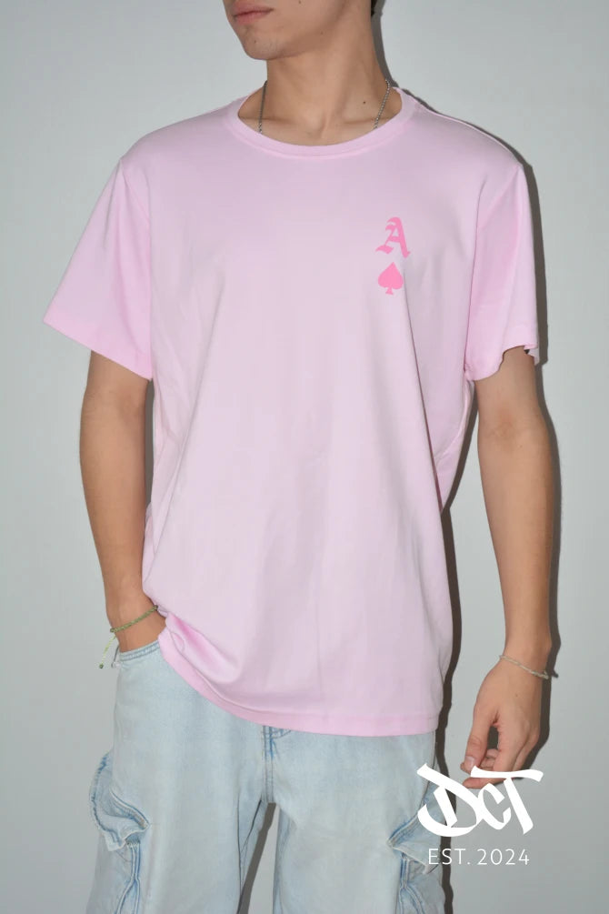 Poleras Algodón Pima As de Picas Rosada | dctestablished.cl