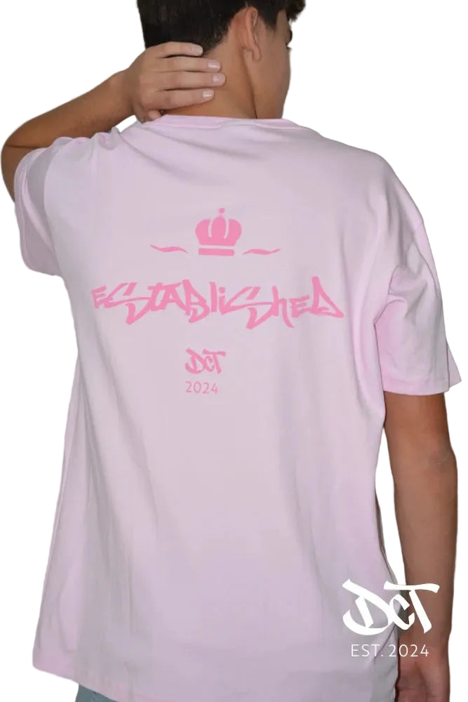Polera Algodón Corona Rosada | dctestablished.cl