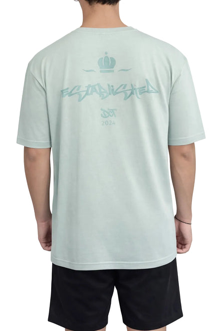 Polera_Algodon_Pima_Version_Corona_Verde_Cemento_Trasera