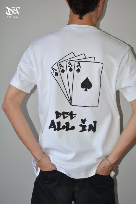 POLERA ALGODON PIMA GAMUZADA AS DE PICAS CARTAS
