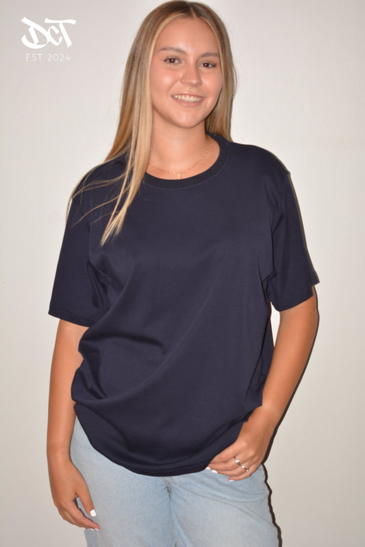 POLERA ALGODON PIMA GAMUZADA SIN DISEÑO