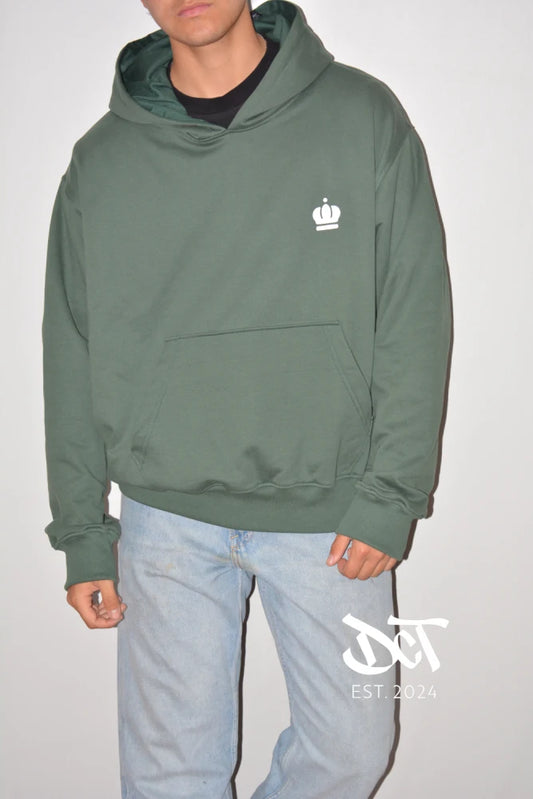 POLERON ALGODON FRANELA PREMIUM DISEÑO CORONA BOXY FIT XL - XXL